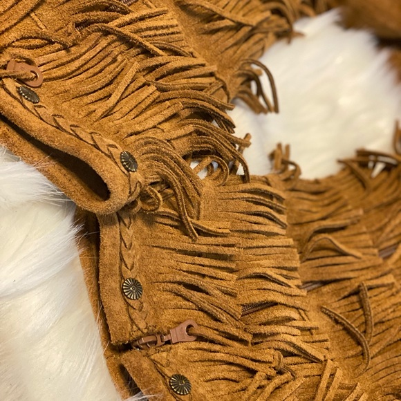 Women’s Tall Fringe Minnetonka Boots Size 9 - Picture 10 of 13